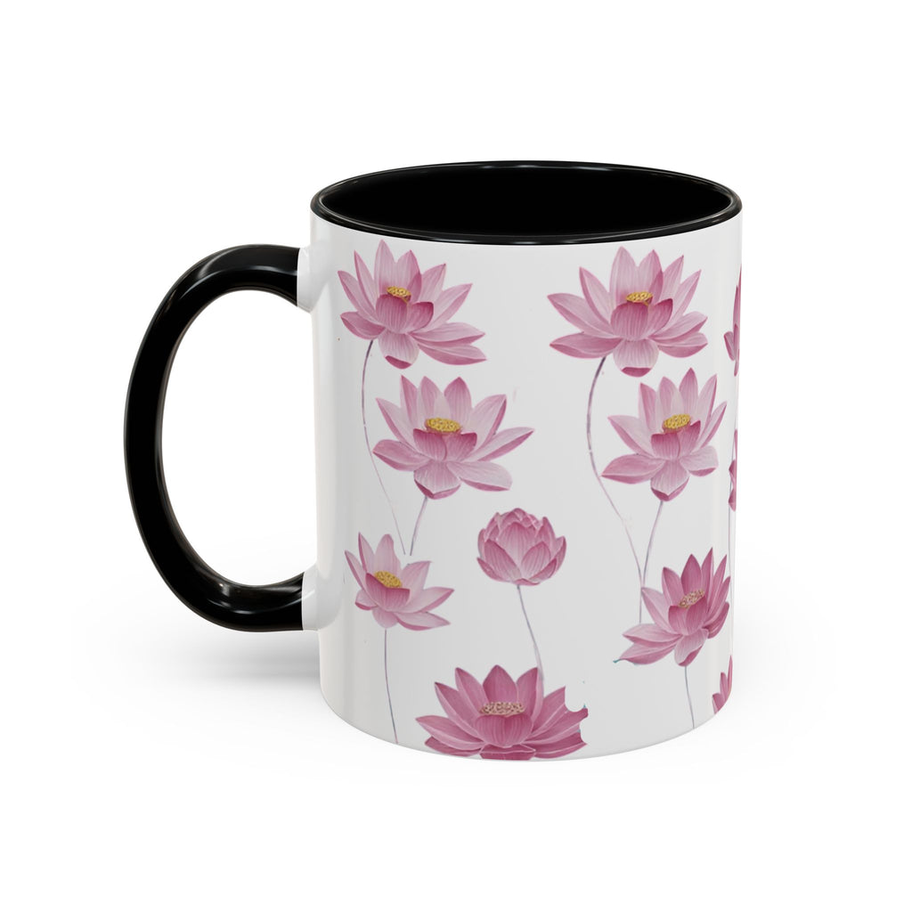 Lotus Floral Accent Mug