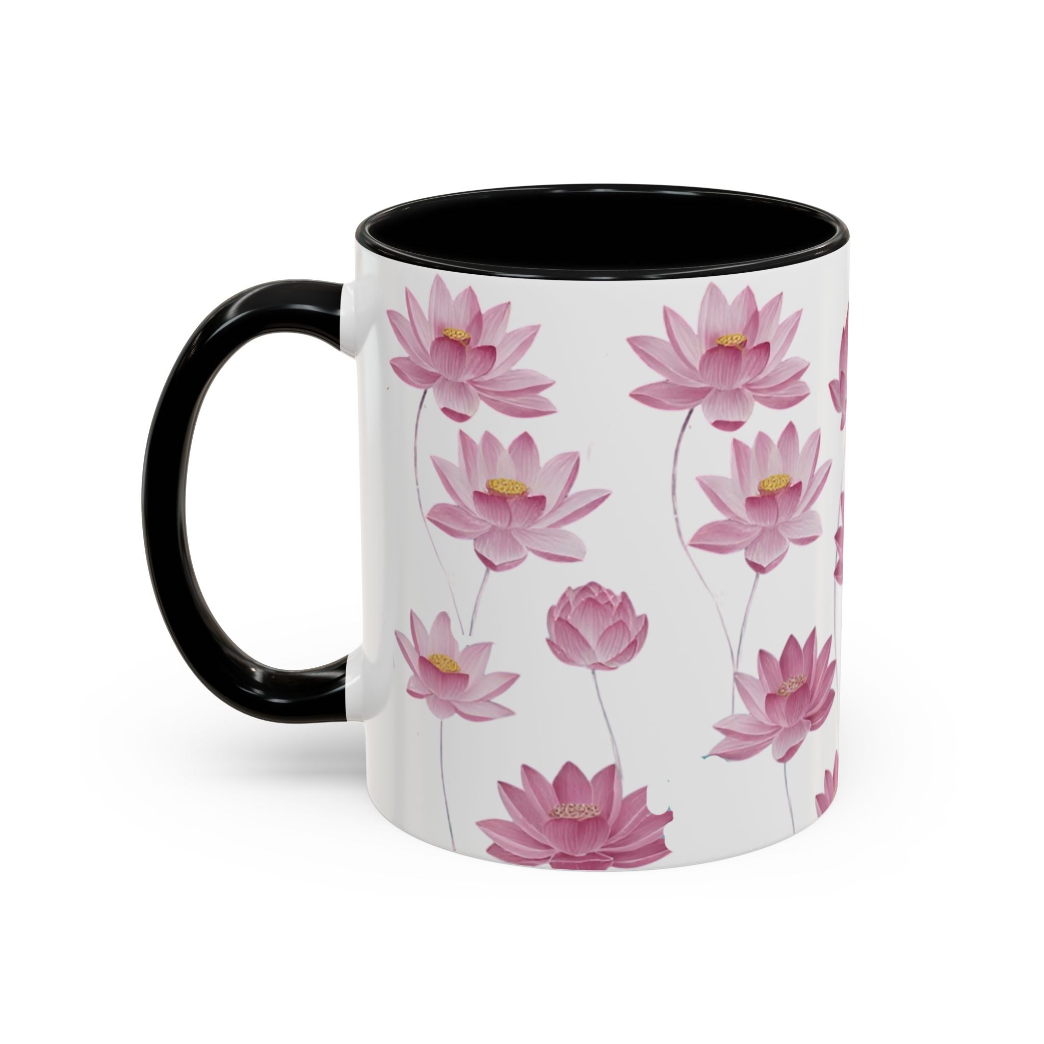 Lotus Floral Accent Mug