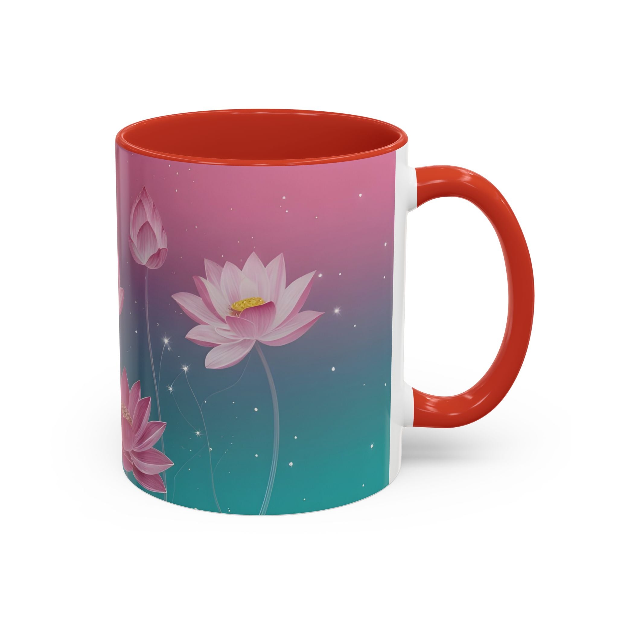 Lotus Blossom Accent Coffee Mug