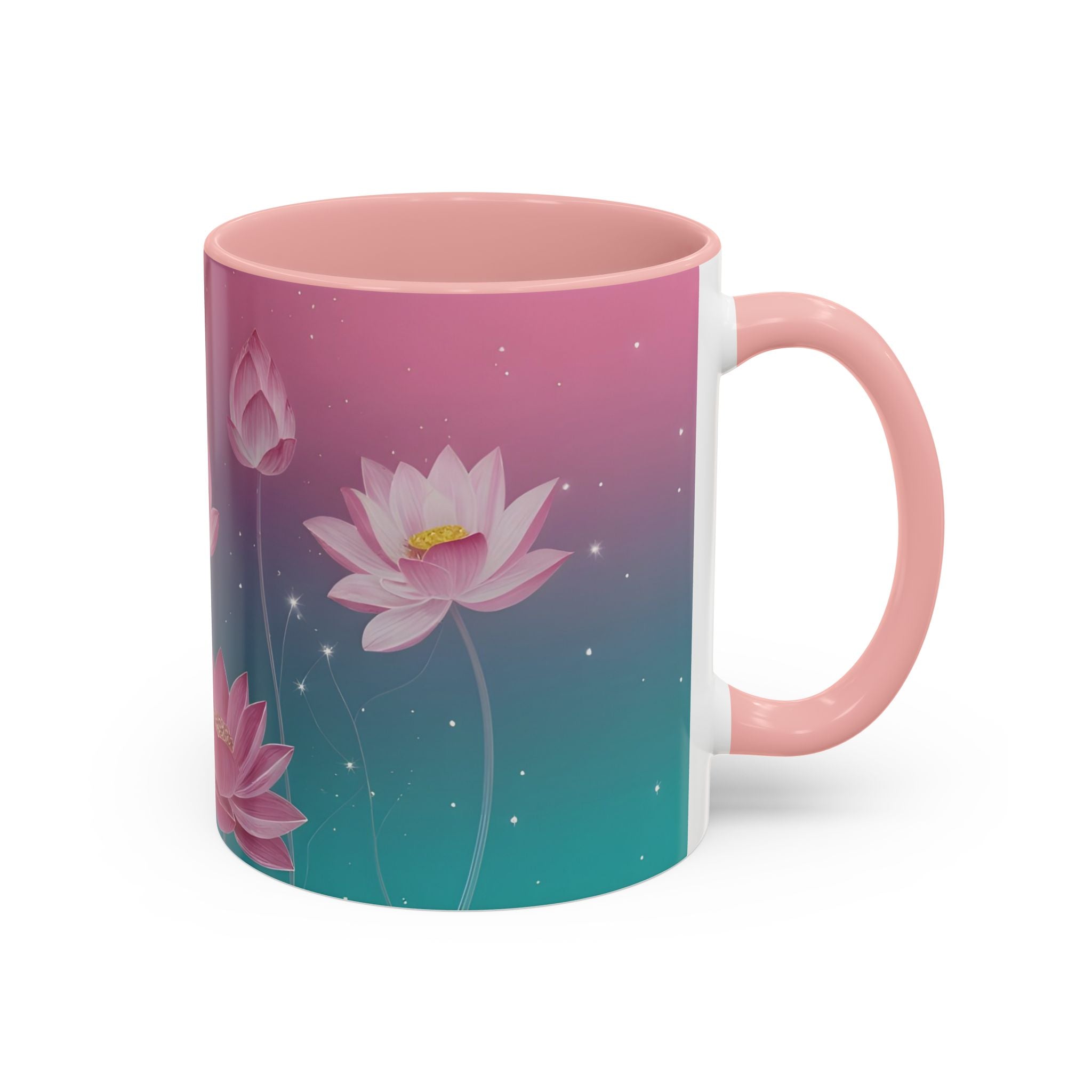 Lotus Blossom Accent Coffee Mug