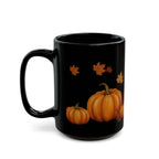 Fall Pumpkin Black Mug