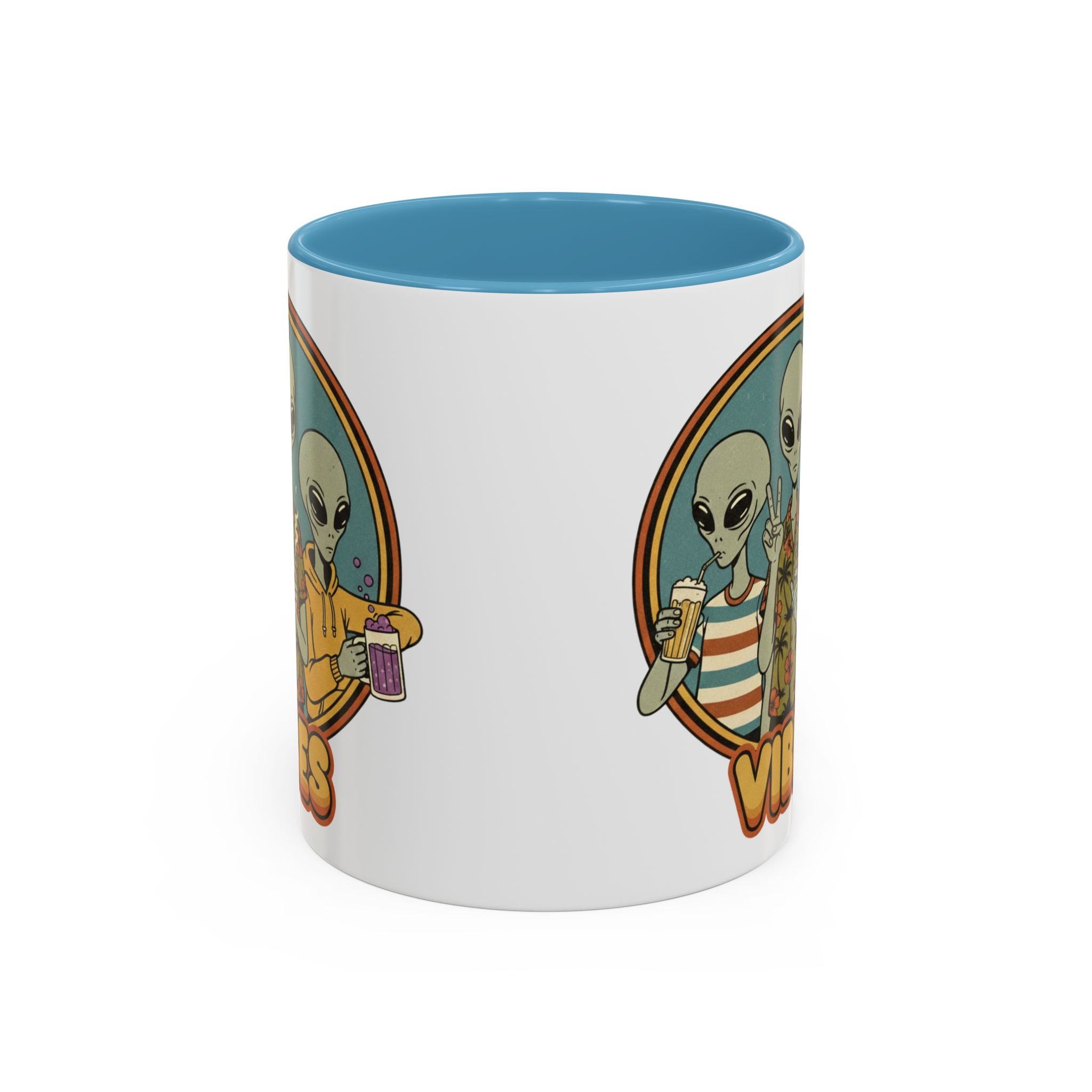 Retro Vibes Alien Accent Mug