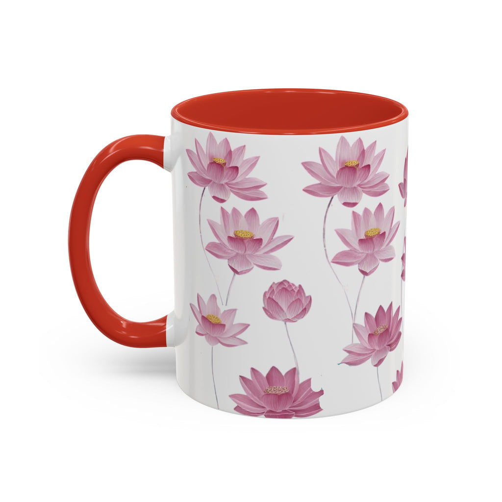 Lotus Floral Accent Mug