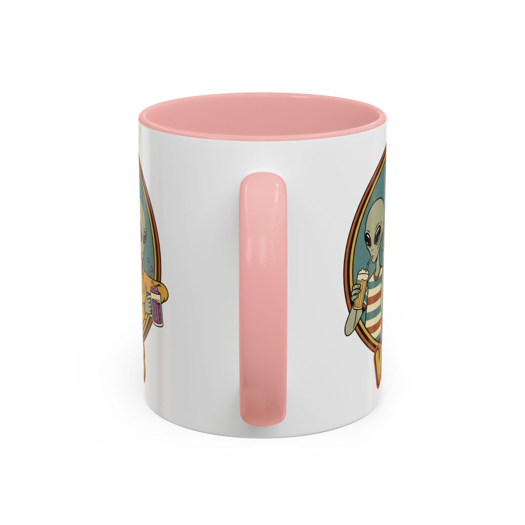 Retro Vibes Alien Accent Mug