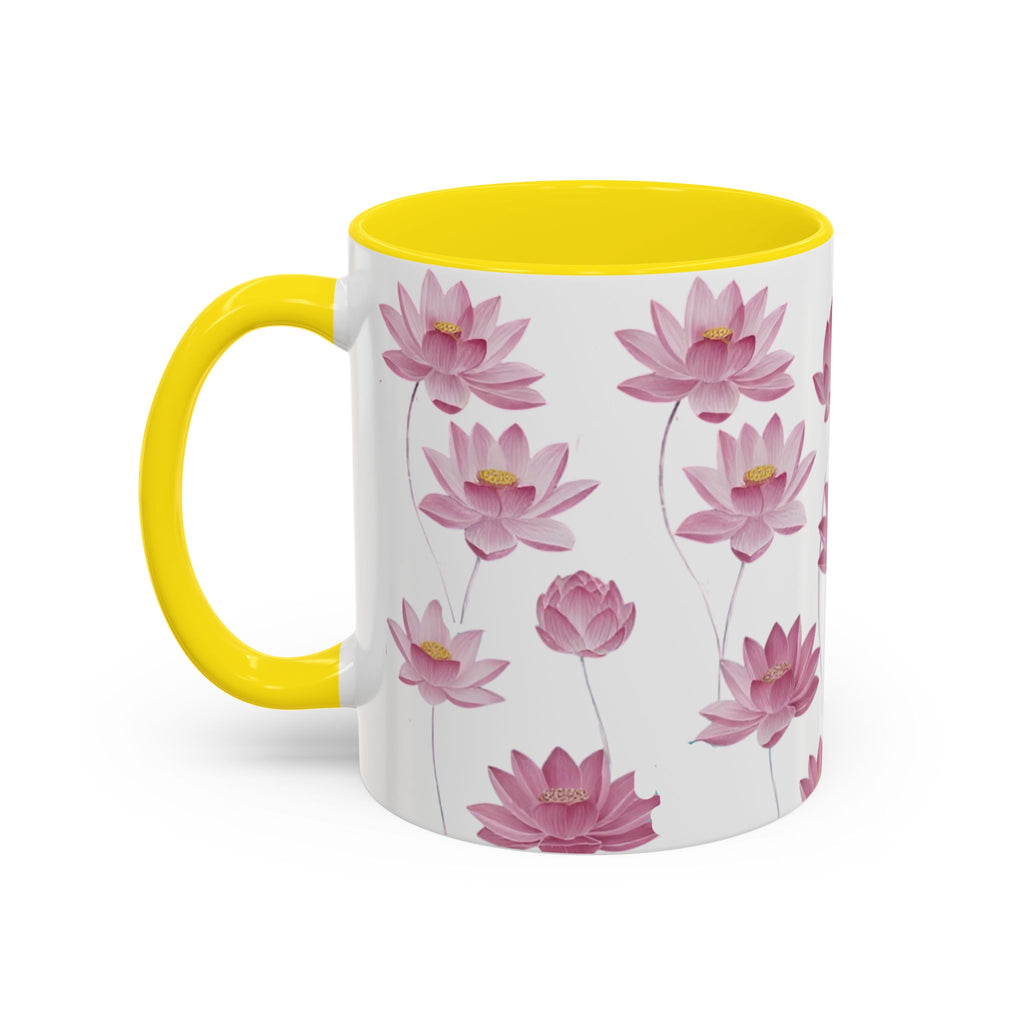 Lotus Floral Accent Mug