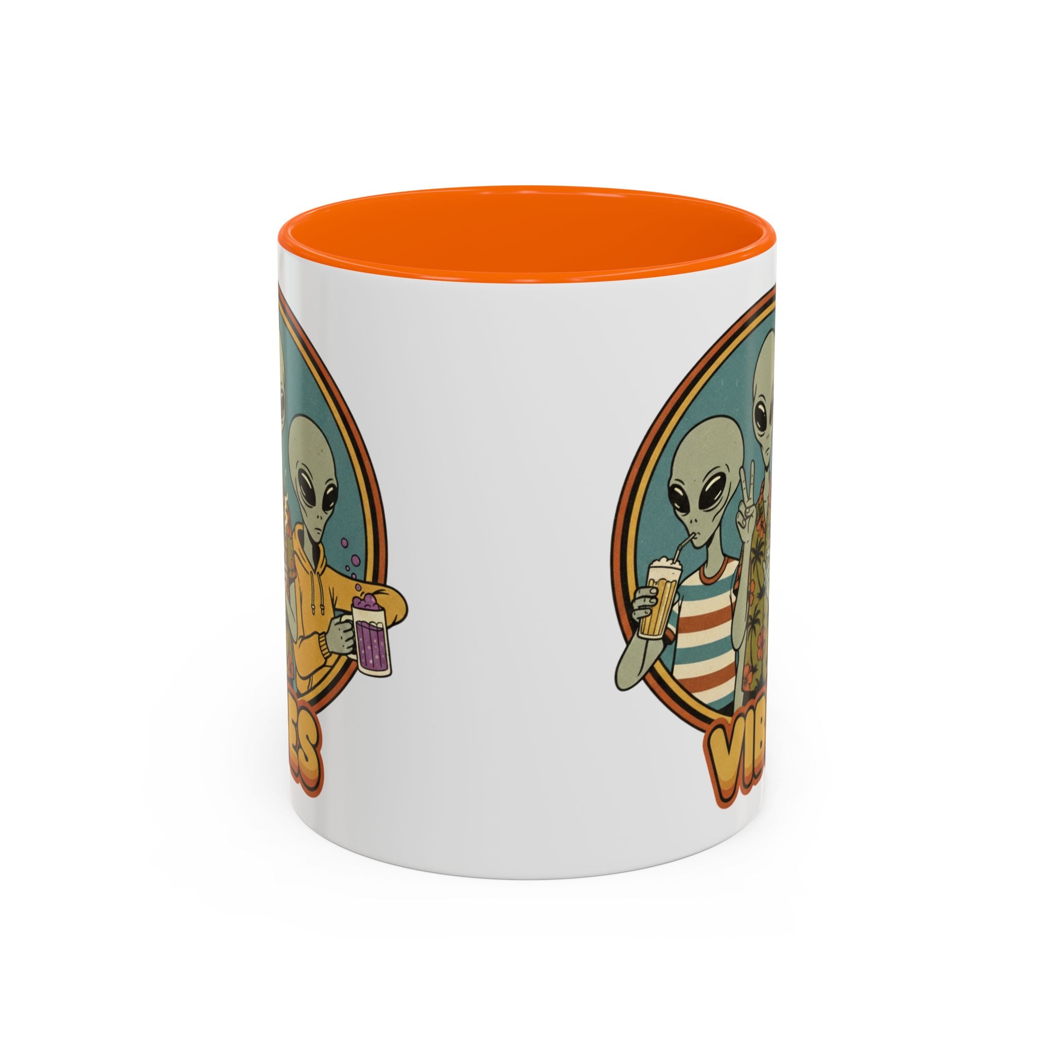 Retro Vibes Alien Accent Mug