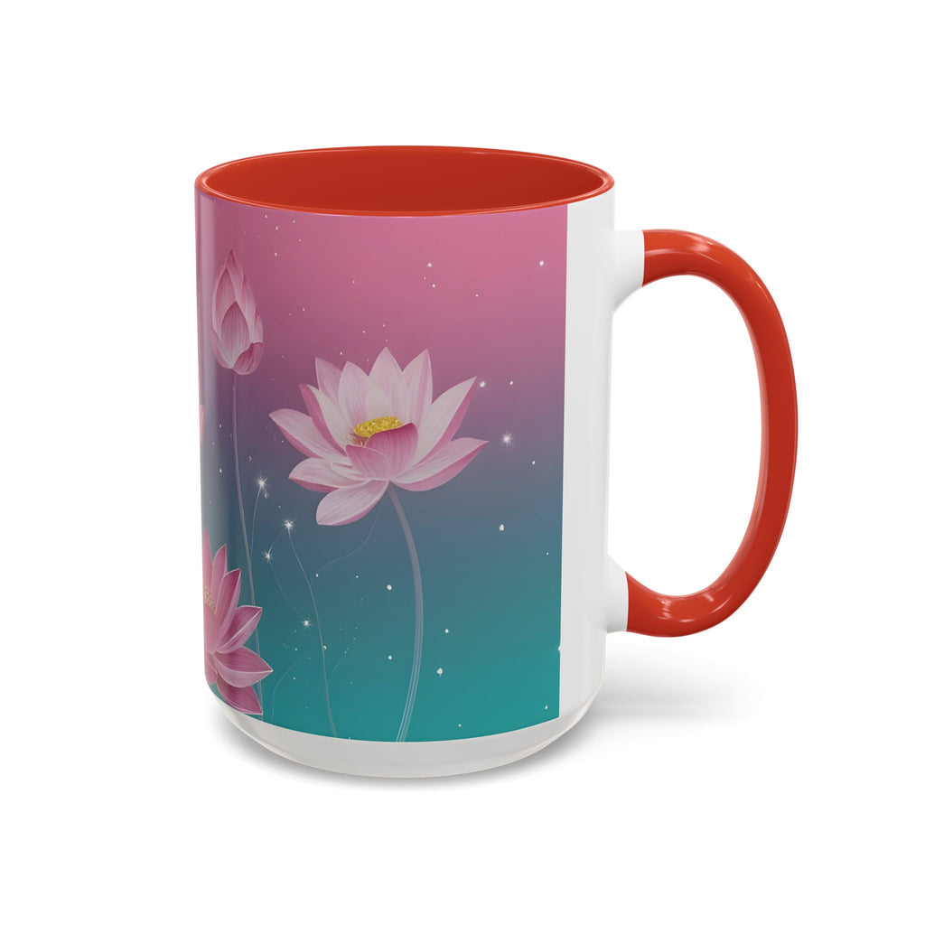 Lotus Blossom Accent Coffee Mug