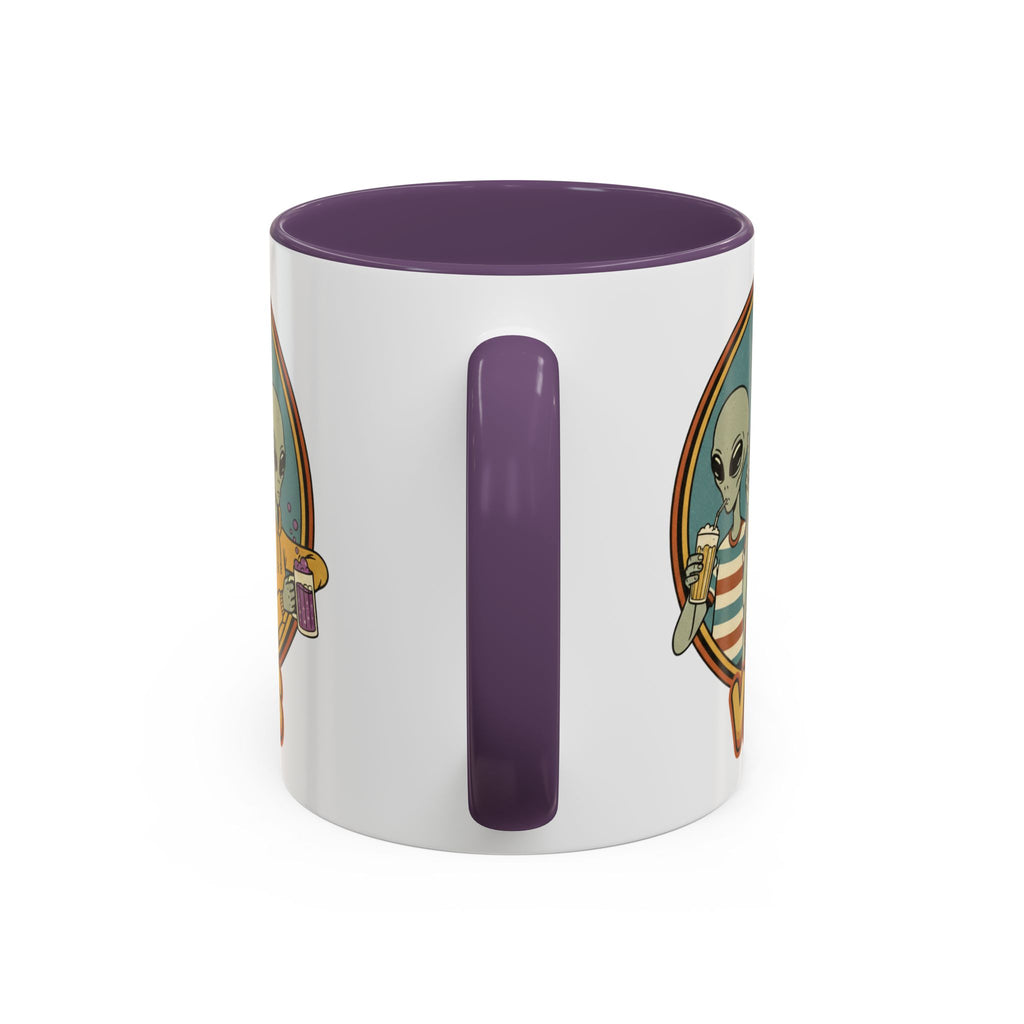 Retro Vibes Alien Accent Mug