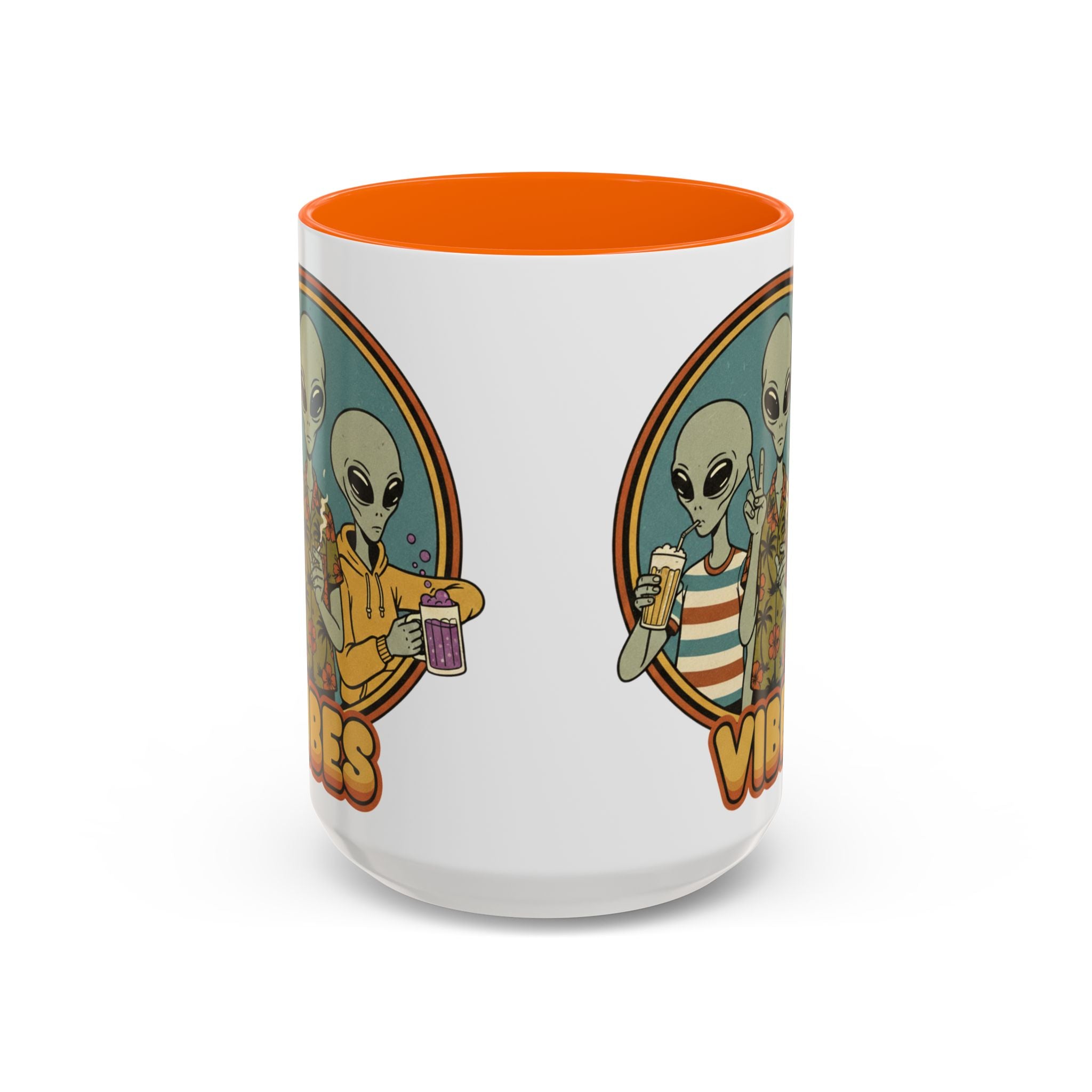 Retro Vibes Alien Accent Mug