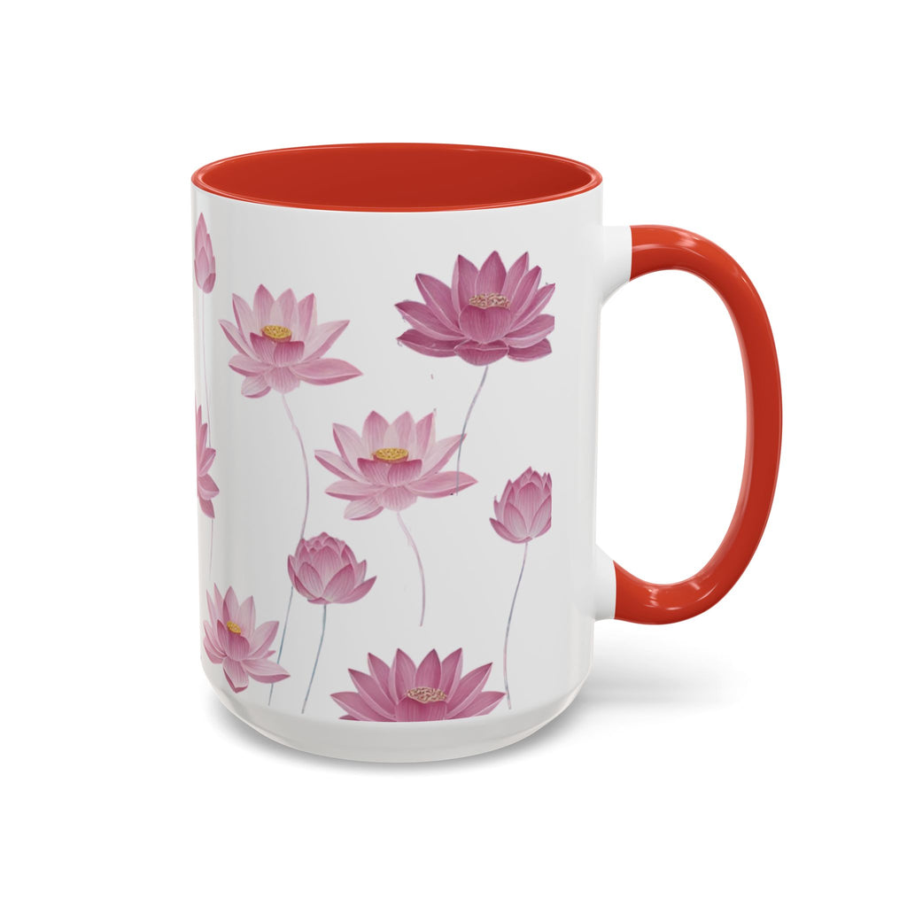 Lotus Floral Accent Mug