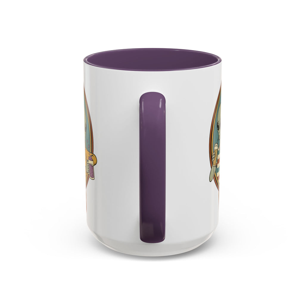 Retro Vibes Alien Accent Mug
