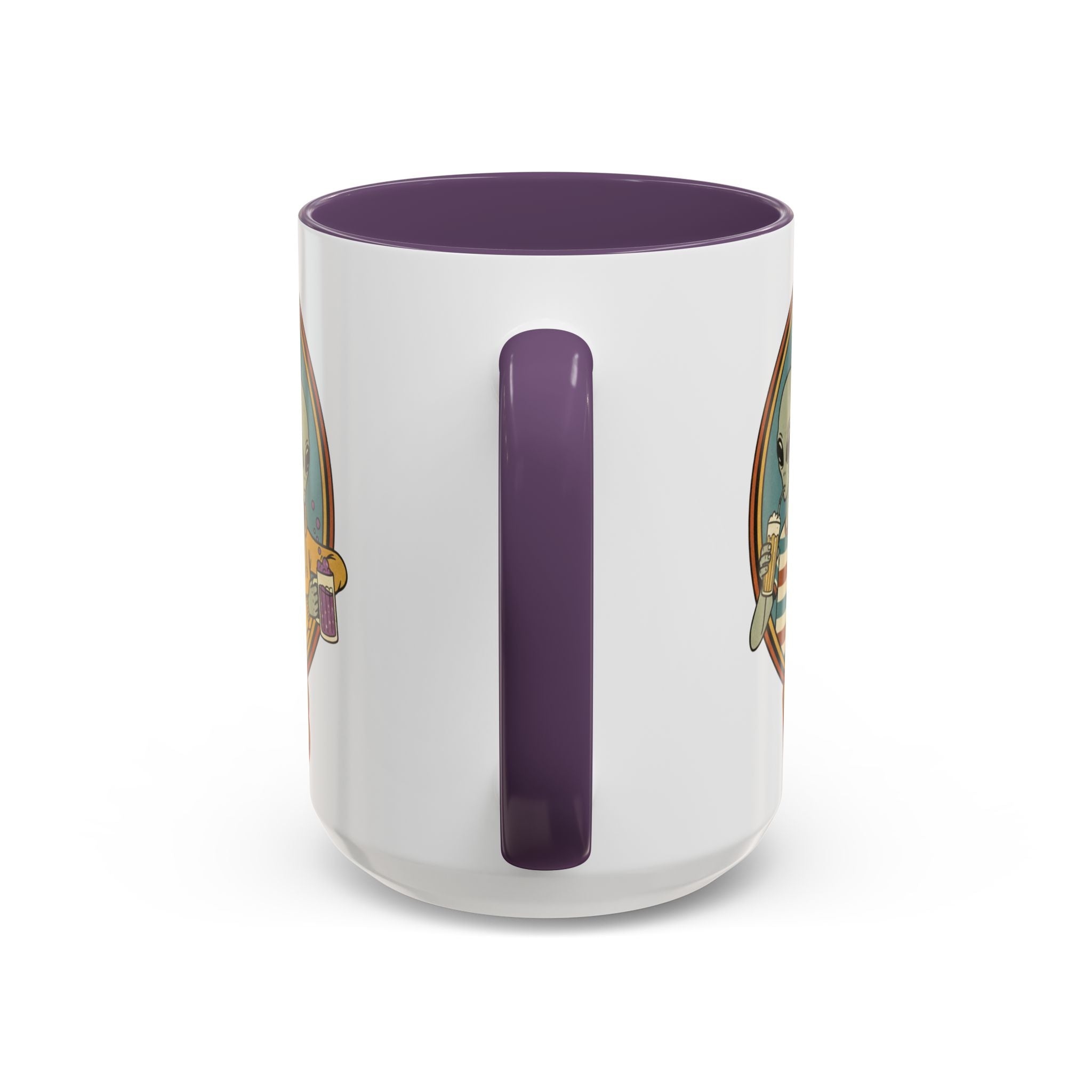 Retro Vibes Alien Accent Mug