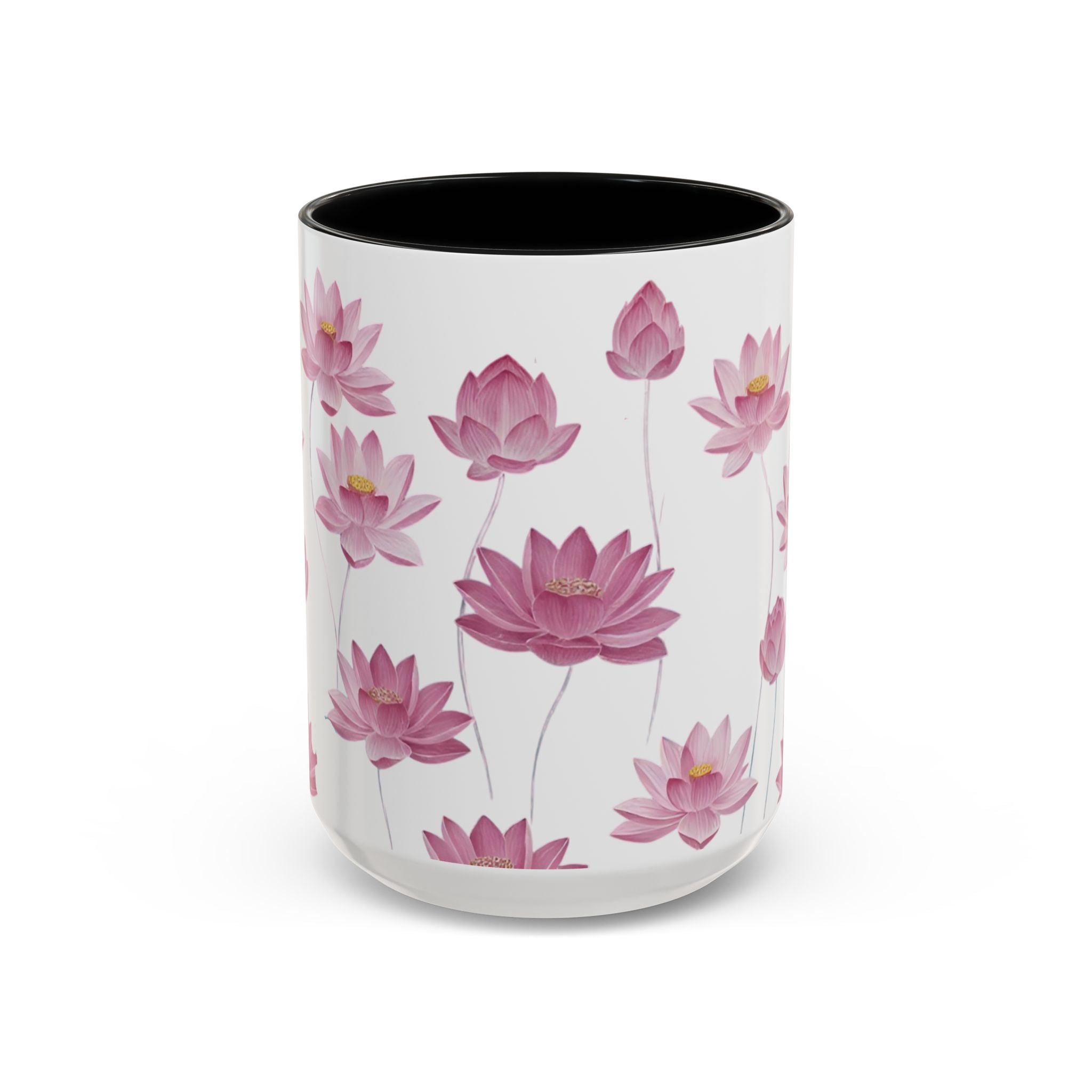 Lotus Floral Accent Mug