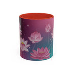 Lotus Blossom Accent Coffee Mug