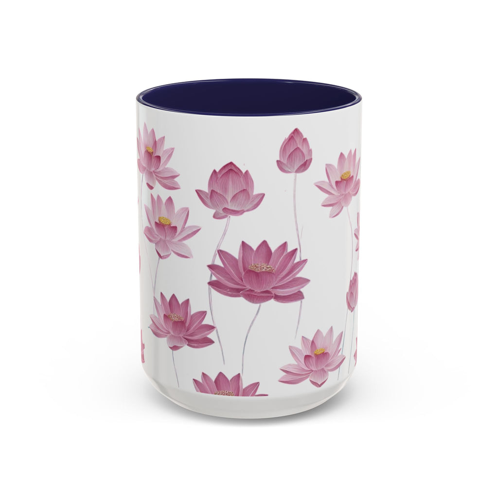 Lotus Floral Accent Mug