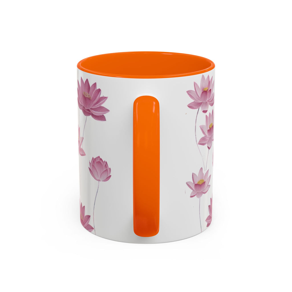 Lotus Floral Accent Mug