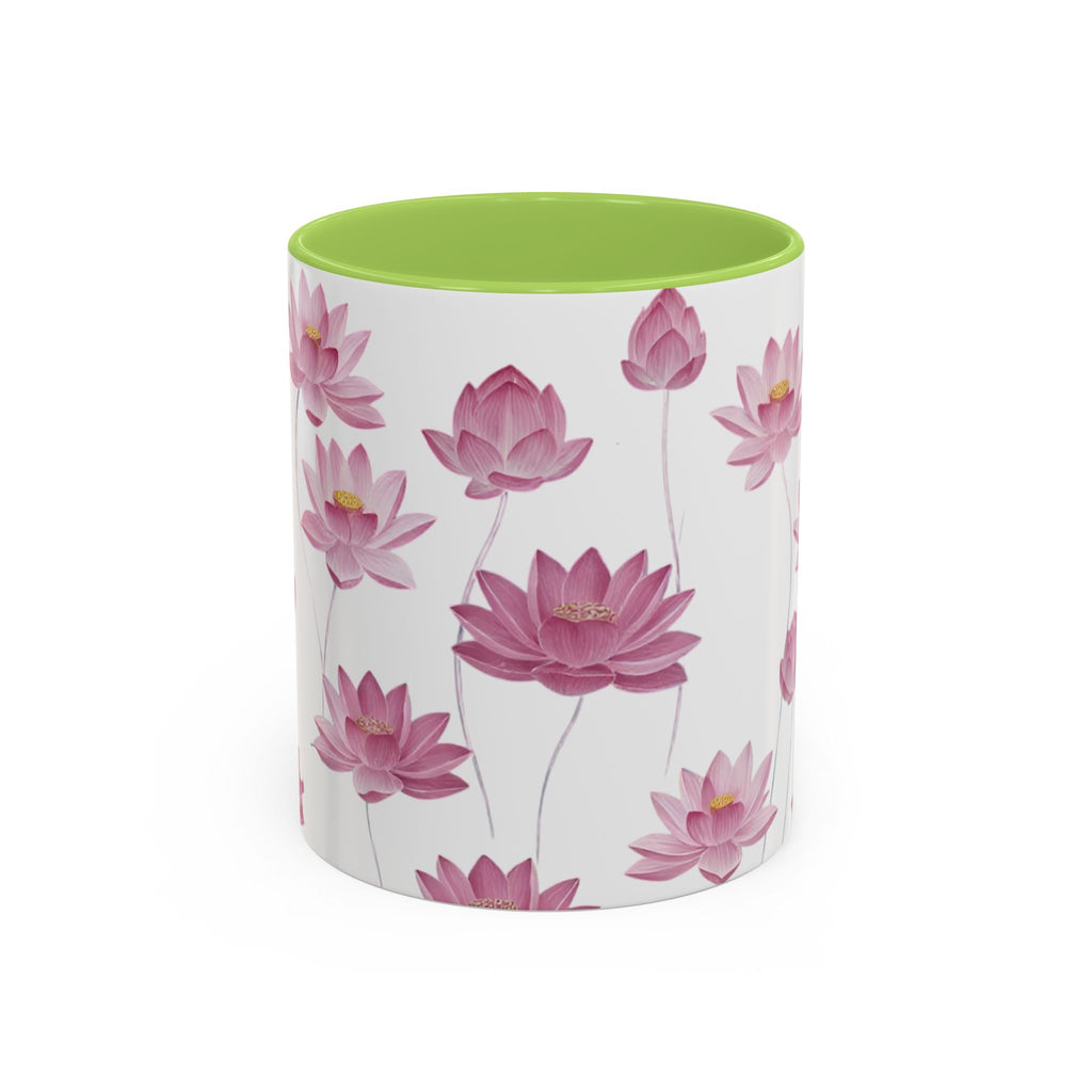 Lotus Floral Accent Mug