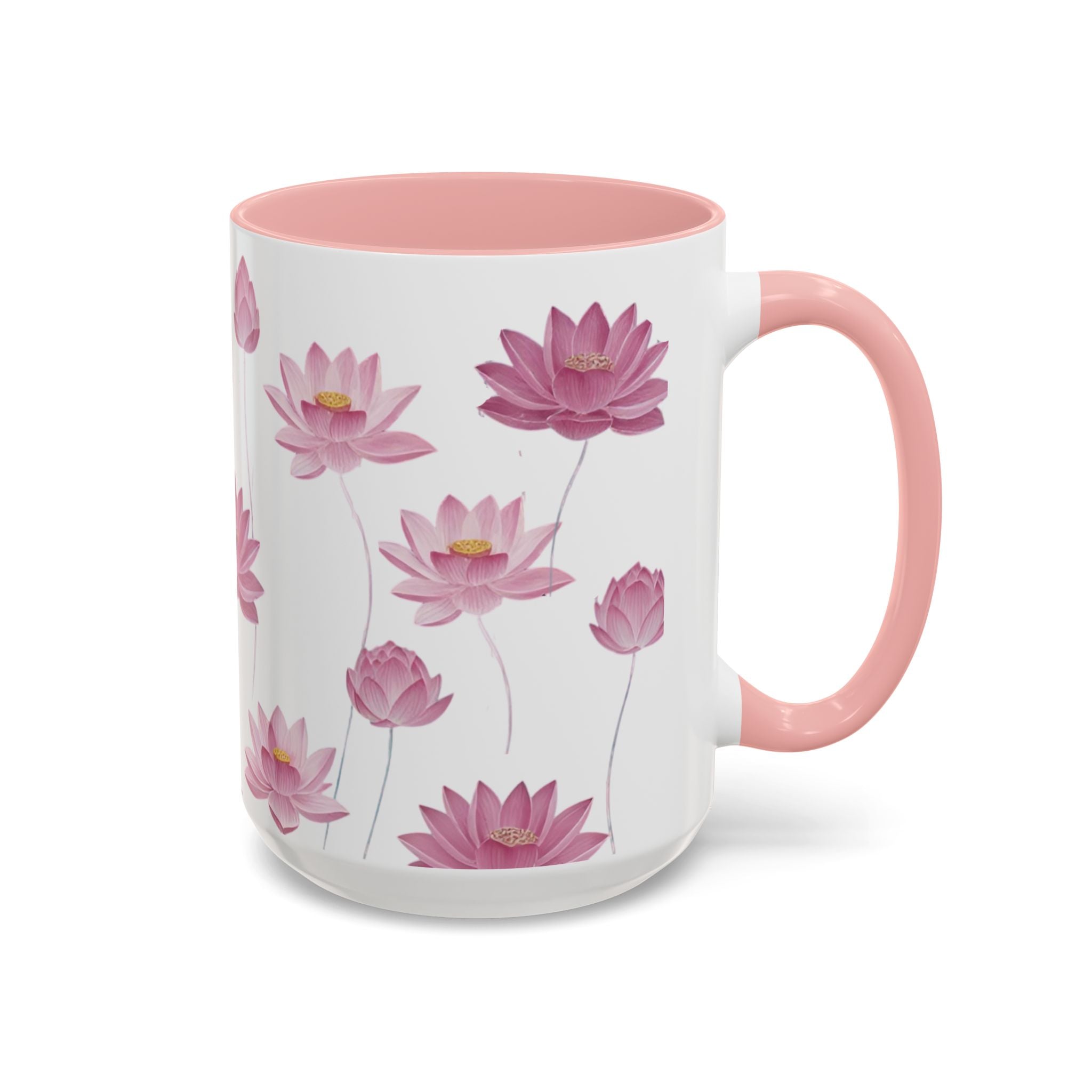 Lotus Floral Accent Mug