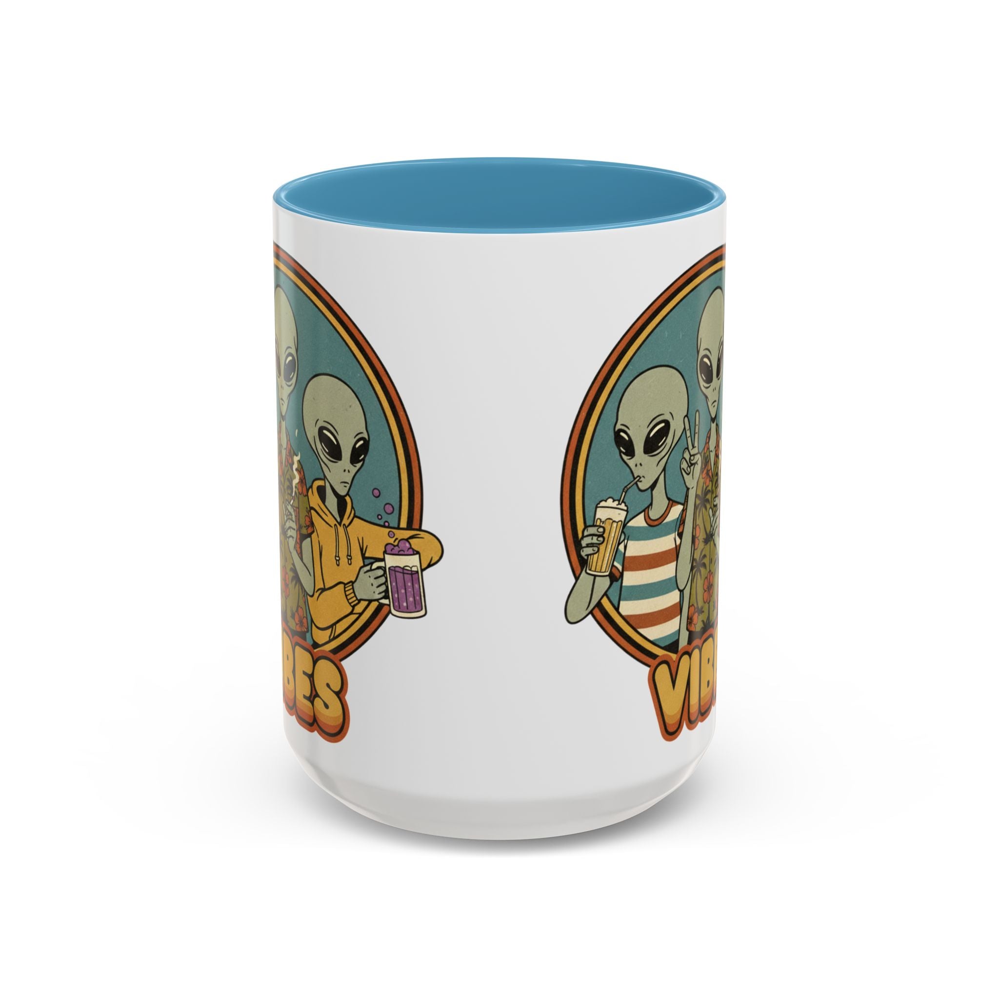 Retro Vibes Alien Accent Mug