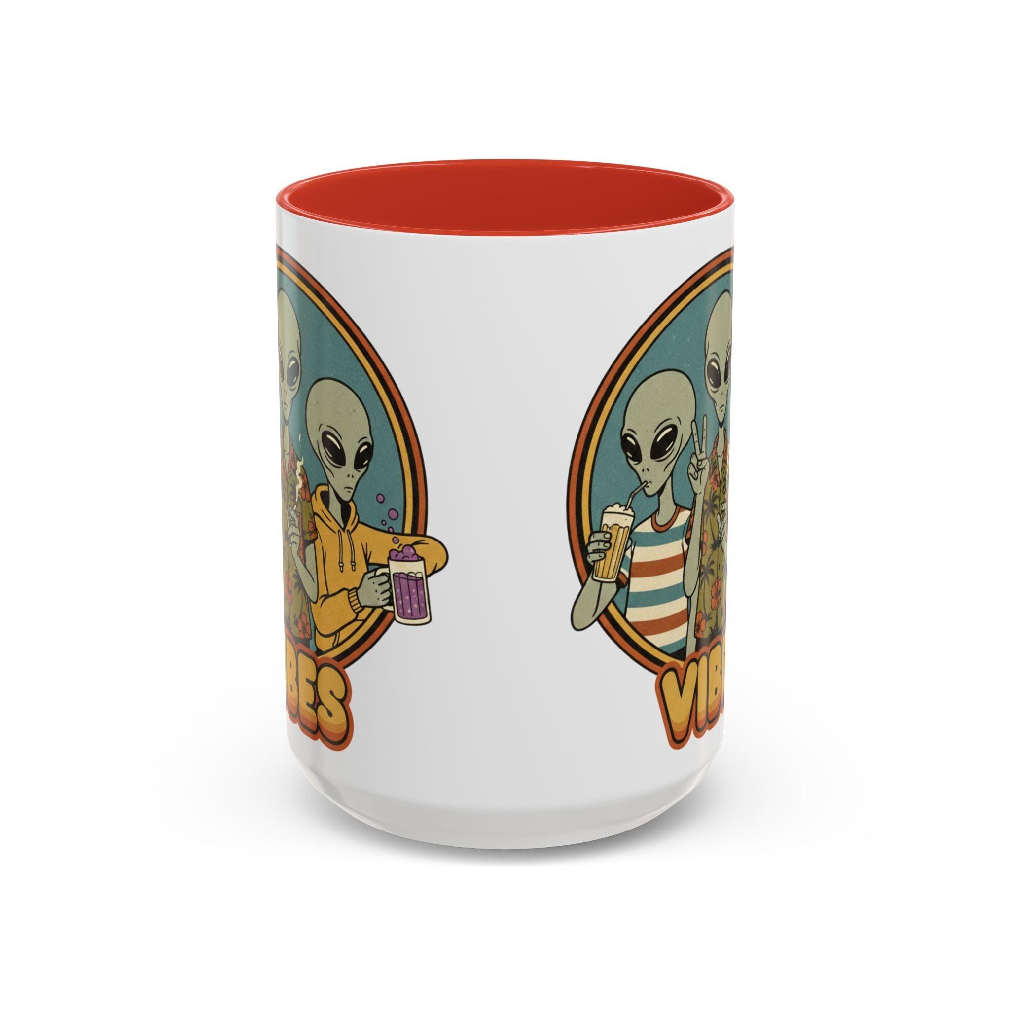 Retro Vibes Alien Accent Mug