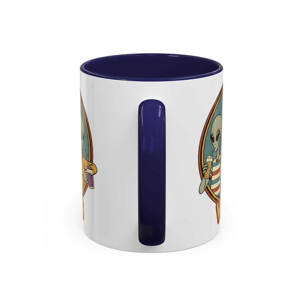 Retro Vibes Alien Accent Mug