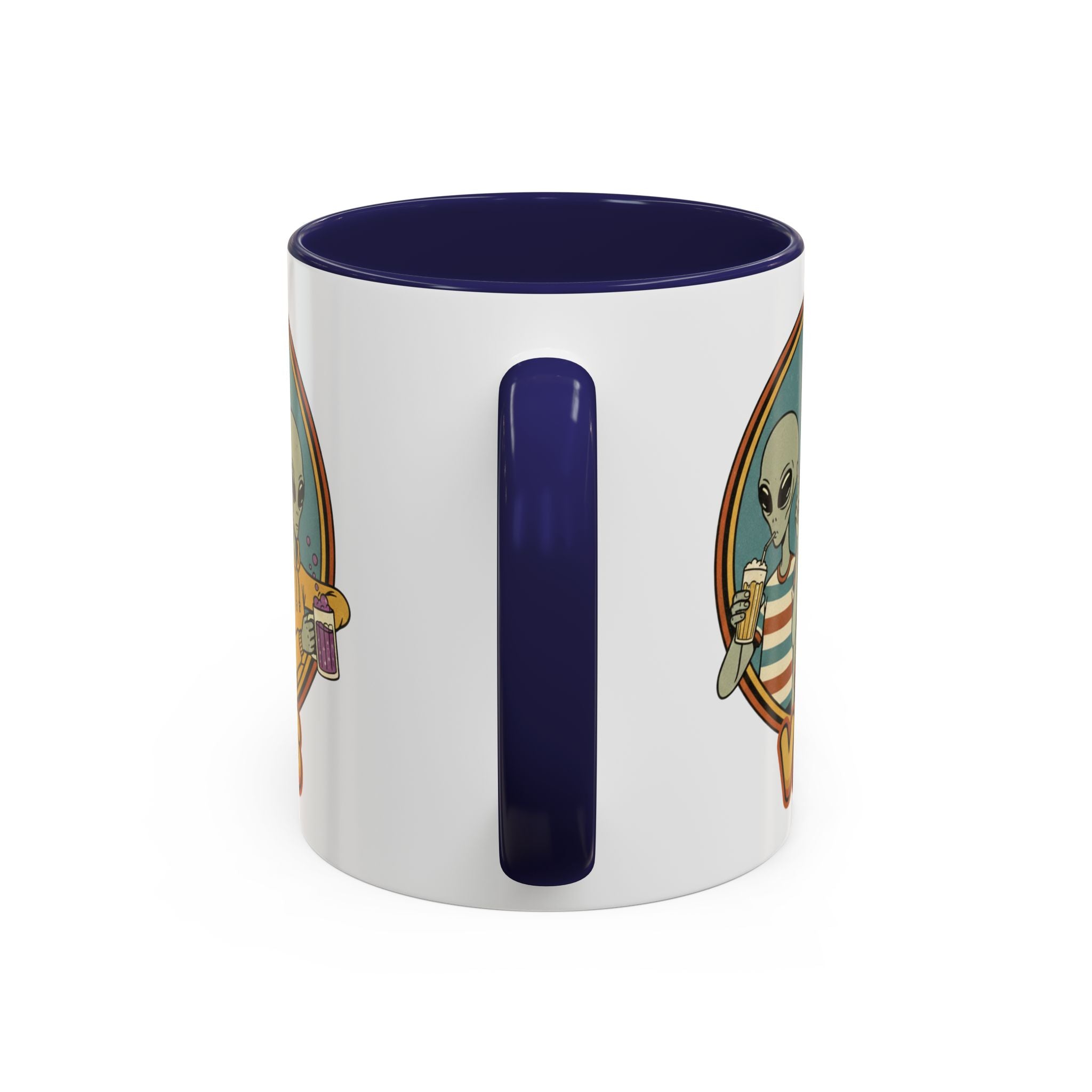 Retro Vibes Alien Accent Mug