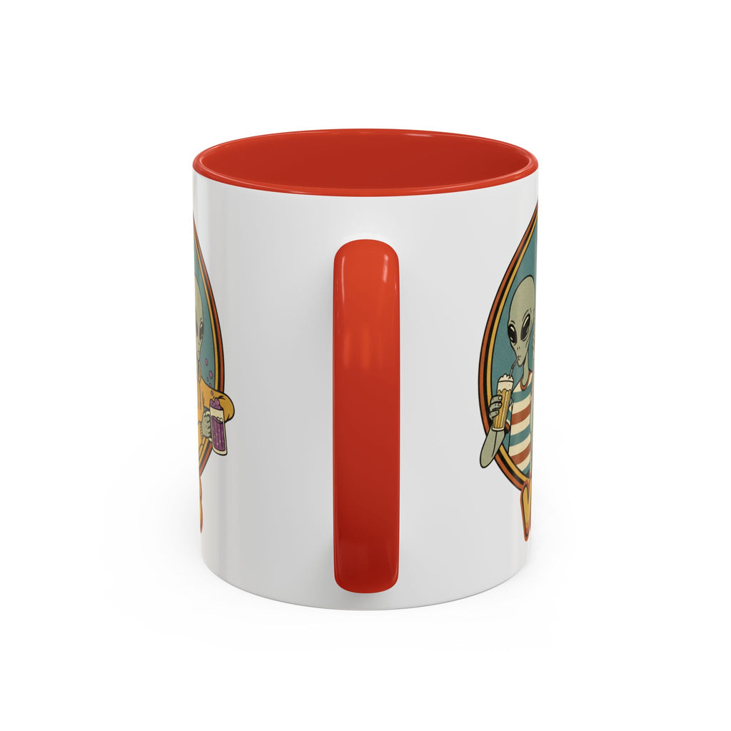 Retro Vibes Alien Accent Mug