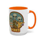 Retro Vibes Alien Accent Mug