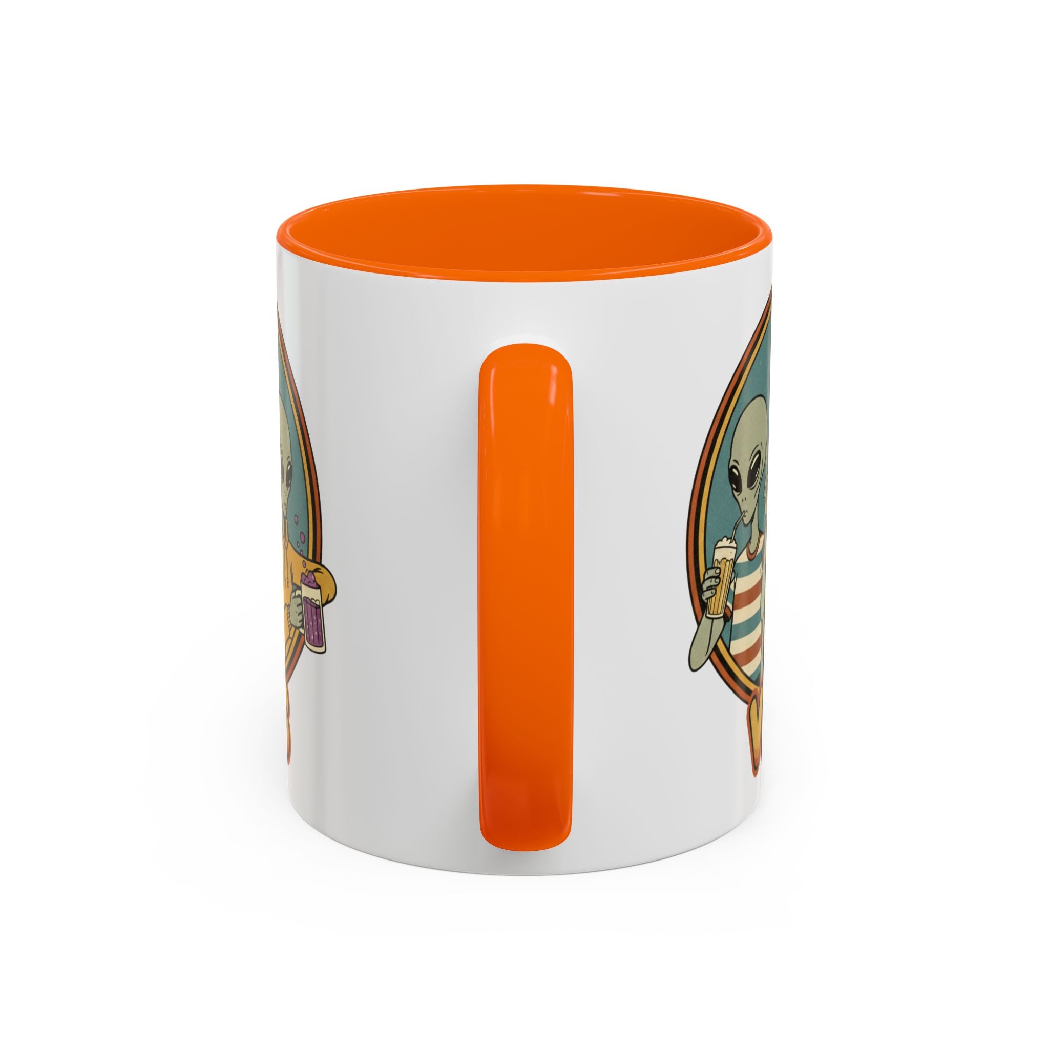 Retro Vibes Alien Accent Mug