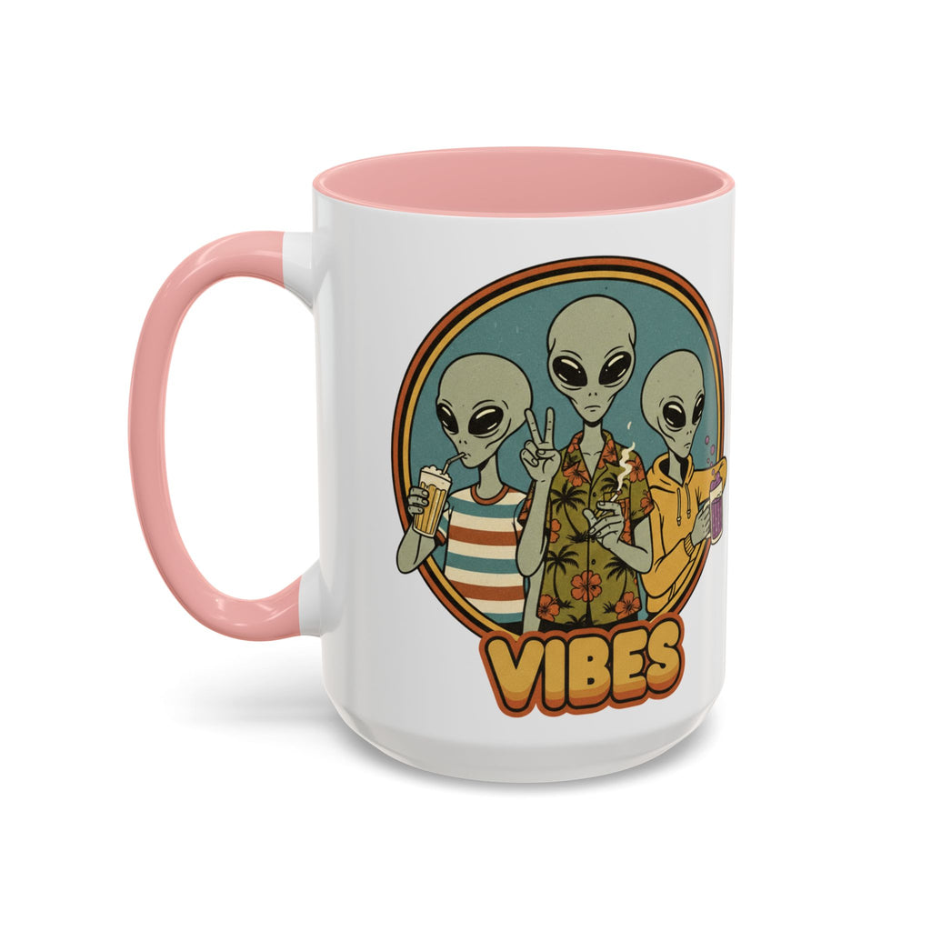 Retro Vibes Alien Accent Mug