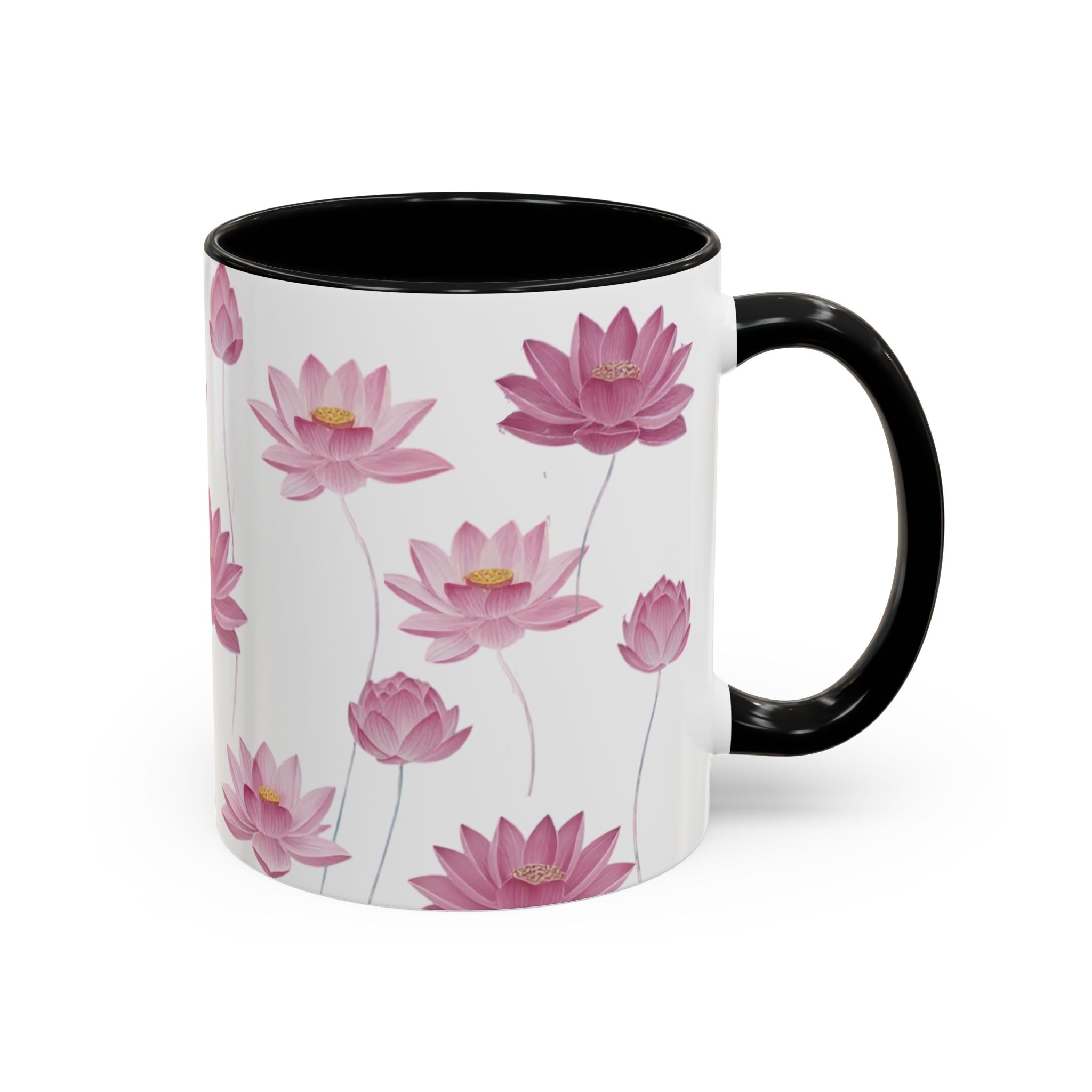 Lotus Floral Accent Mug