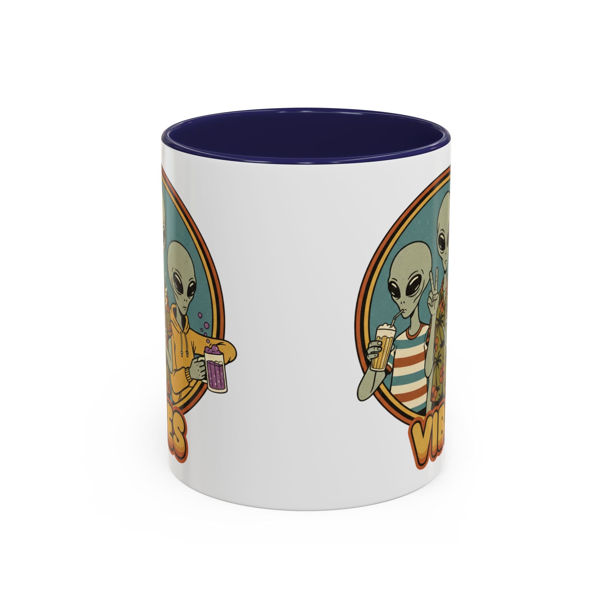 Retro Vibes Alien Accent Mug