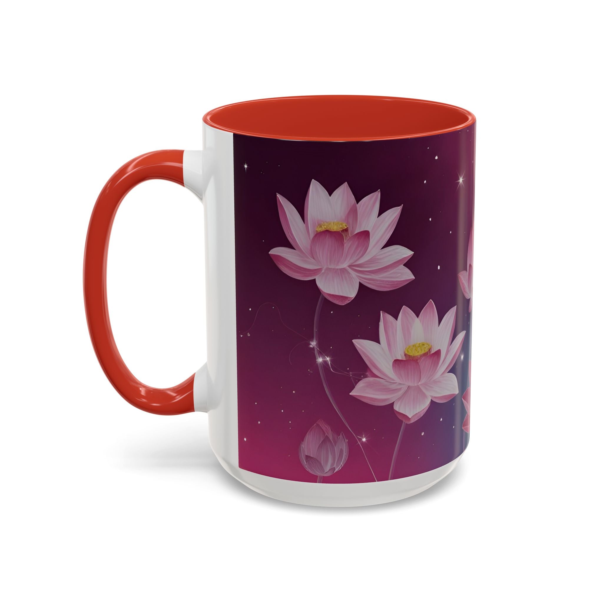 Lotus Blossom Accent Coffee Mug