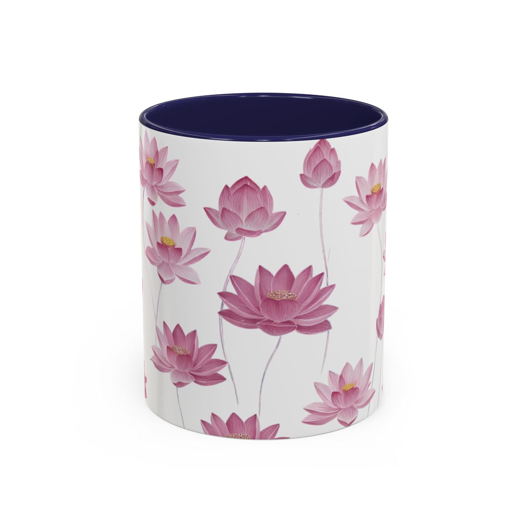 Lotus Floral Accent Mug