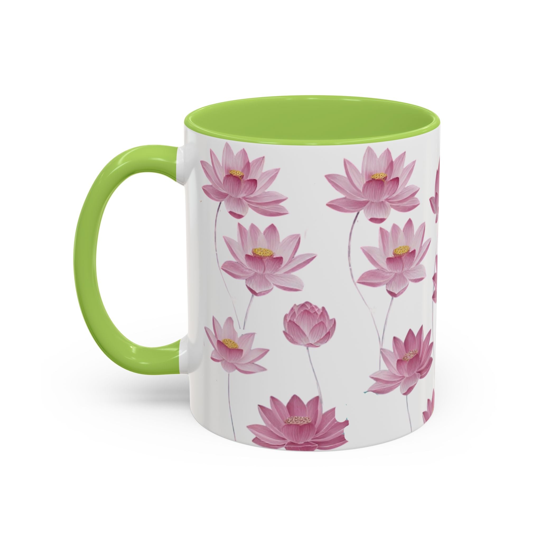 Lotus Floral Accent Mug
