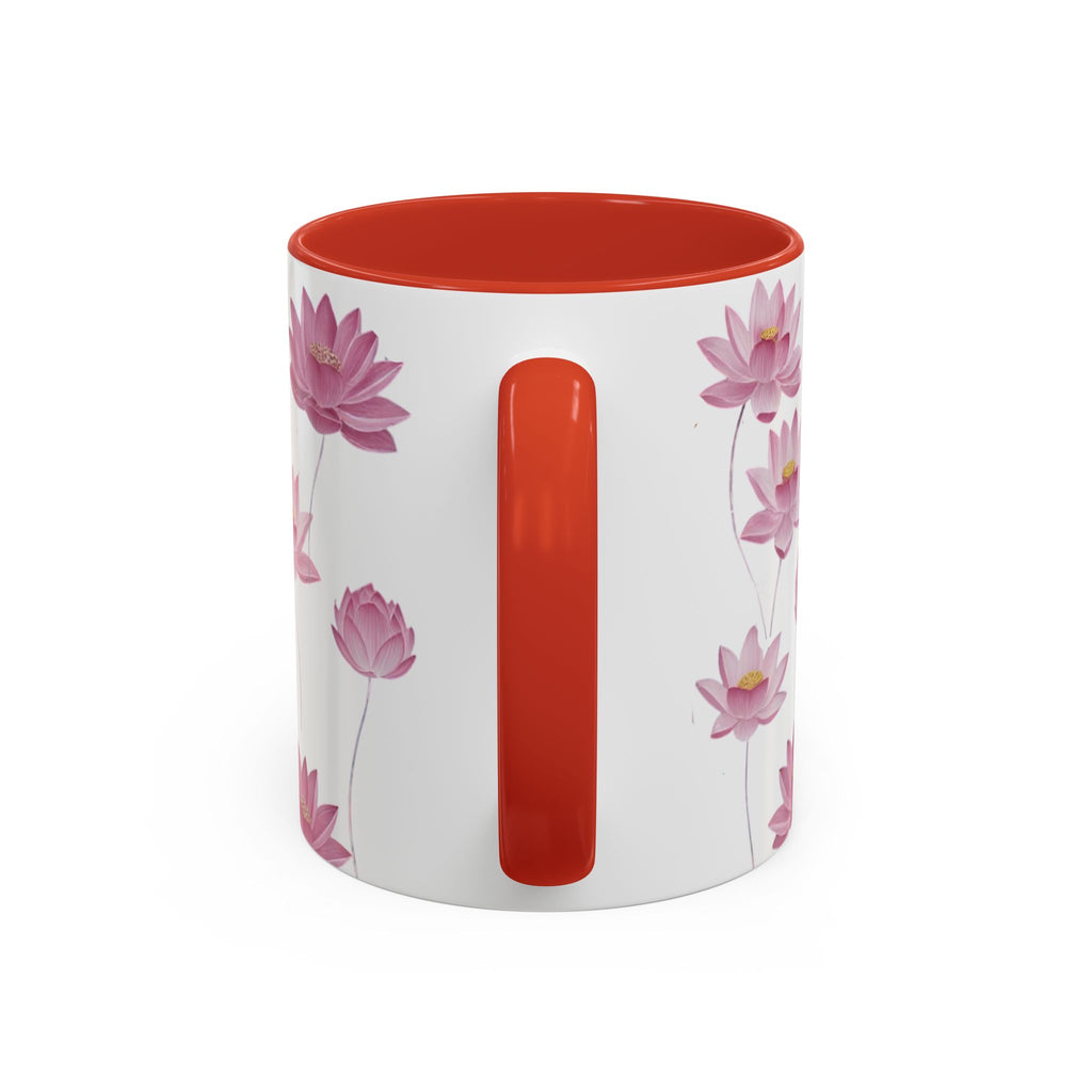 Lotus Floral Accent Mug