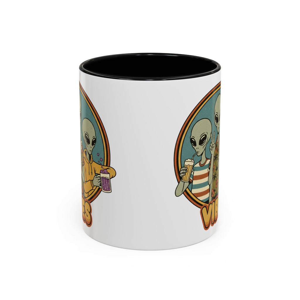 Retro Vibes Alien Accent Mug