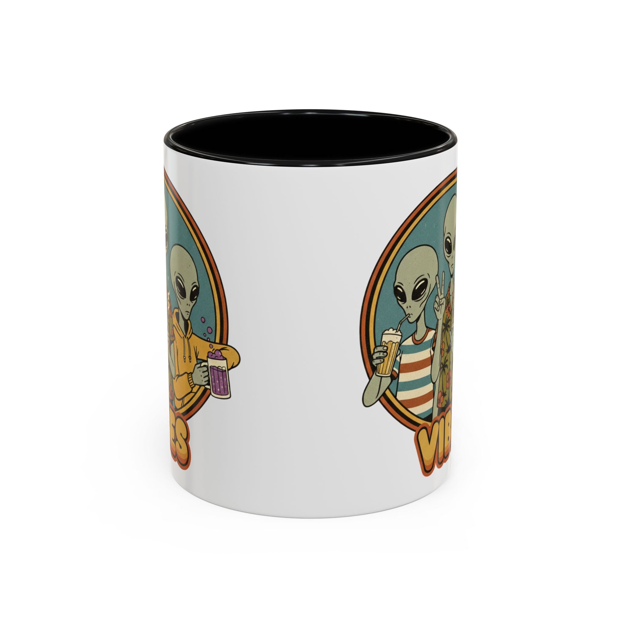 Retro Vibes Alien Accent Mug