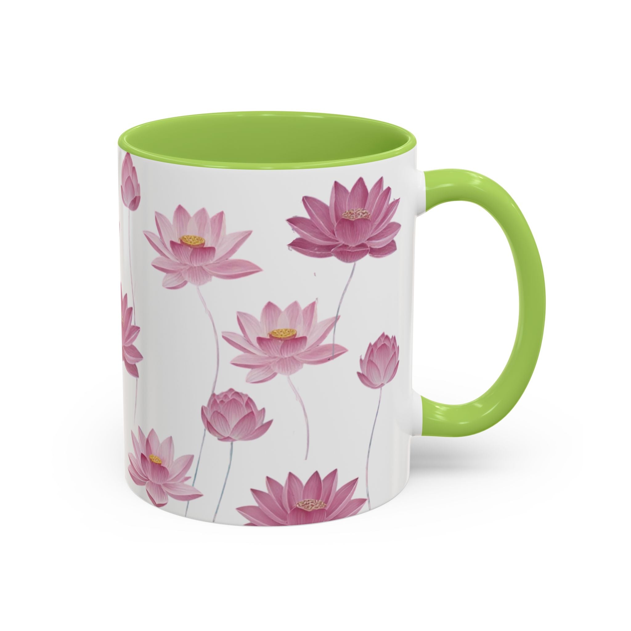 Lotus Floral Accent Mug
