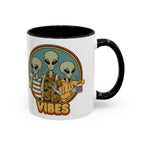 Retro Vibes Alien Accent Mug