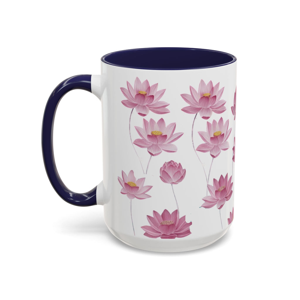 Lotus Floral Accent Mug