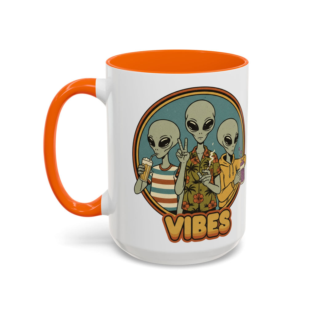 Retro Vibes Alien Accent Mug