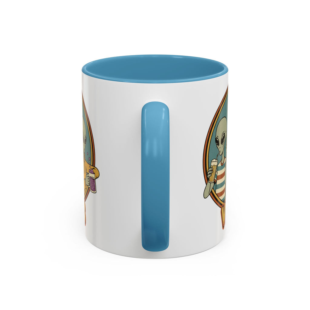 Retro Vibes Alien Accent Mug