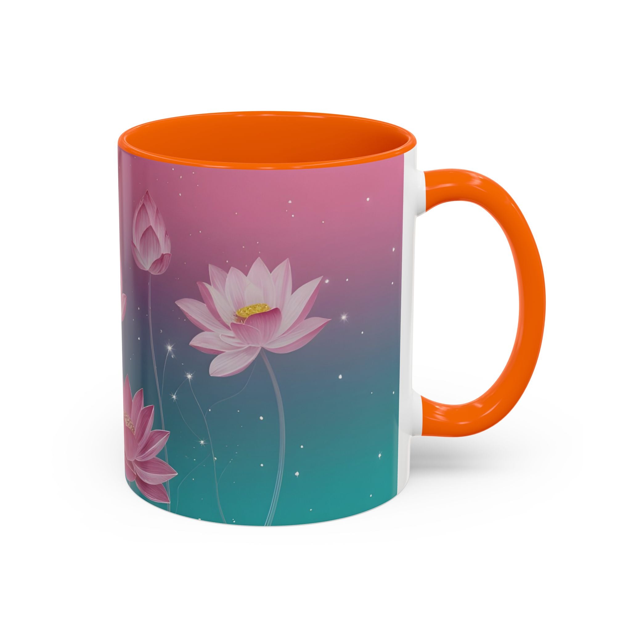 Lotus Blossom Accent Coffee Mug