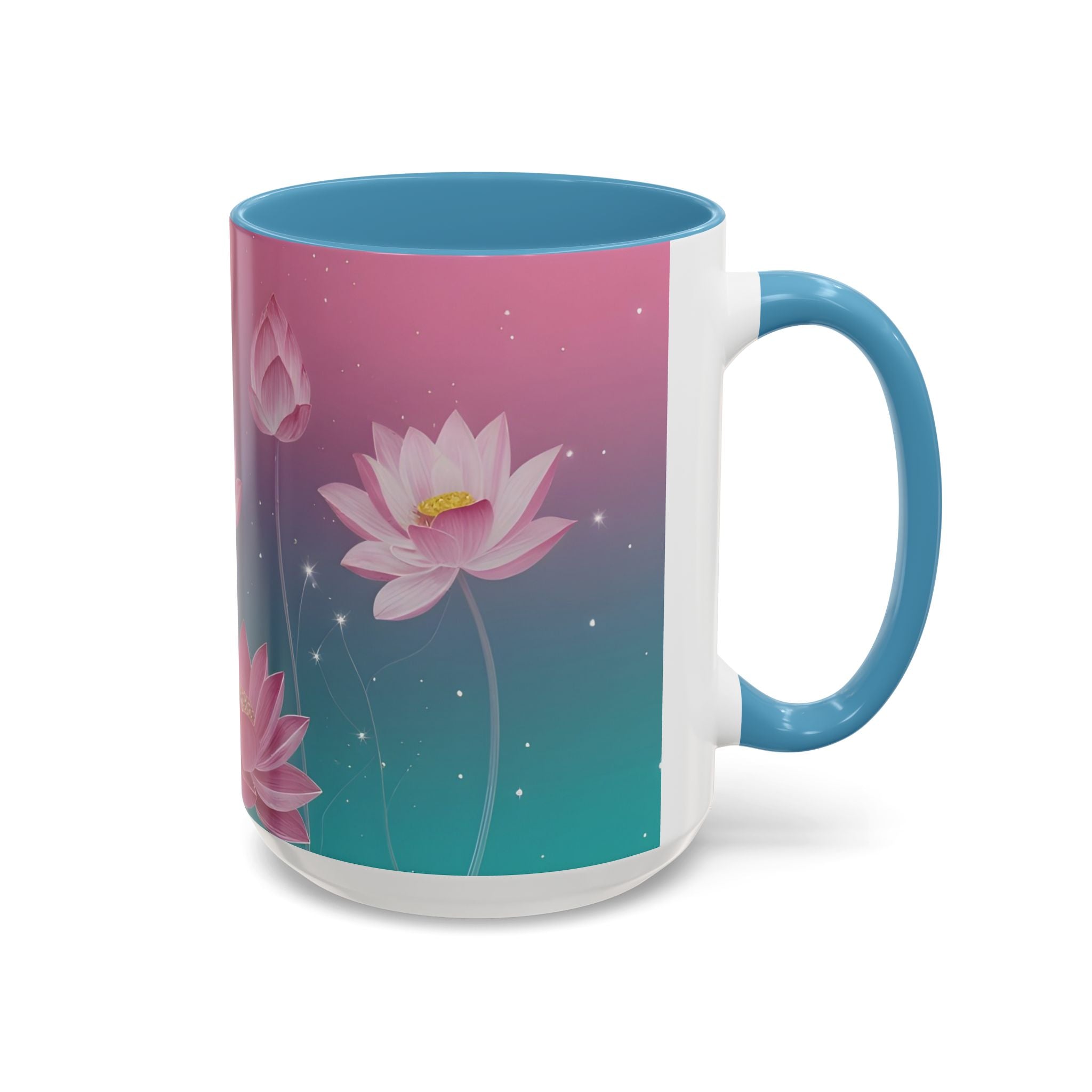 Lotus Blossom Accent Coffee Mug