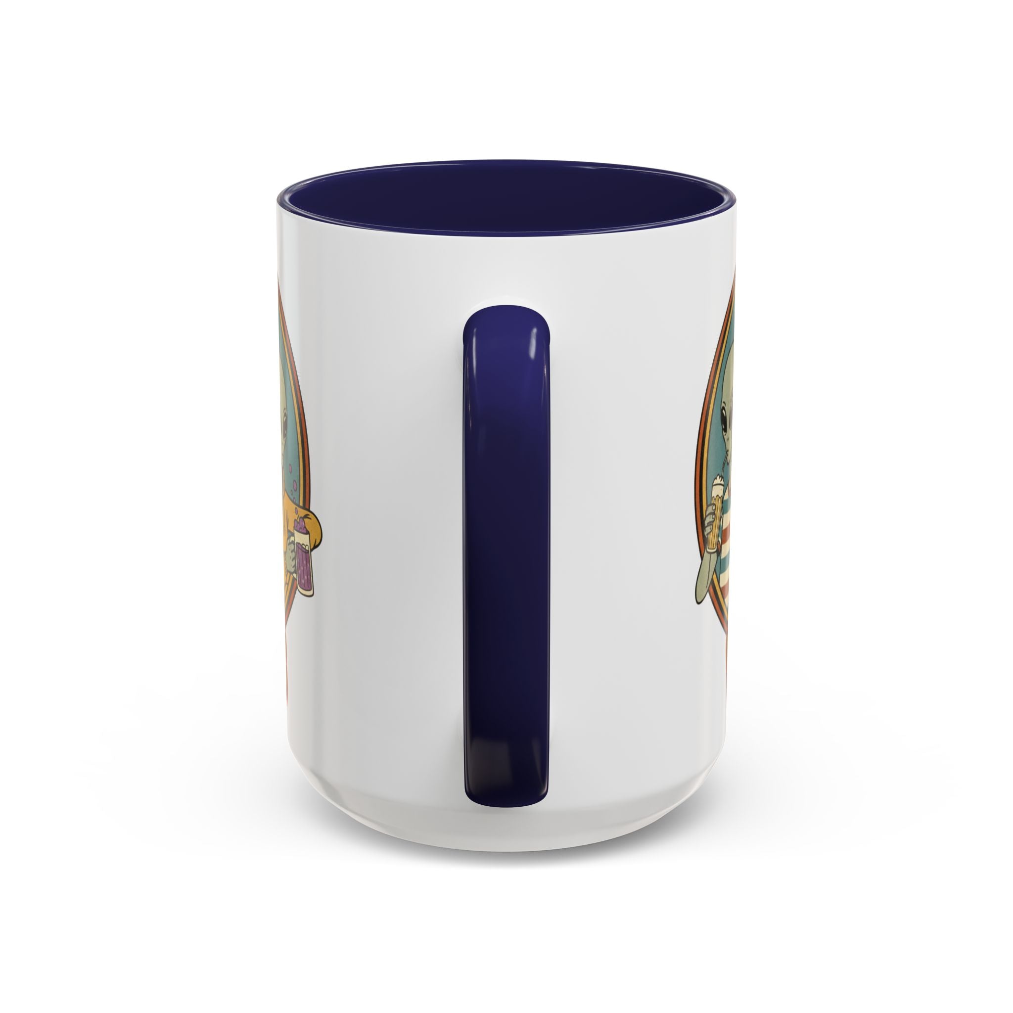 Retro Vibes Alien Accent Mug