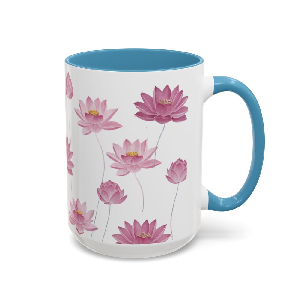 Lotus Floral Accent Mug