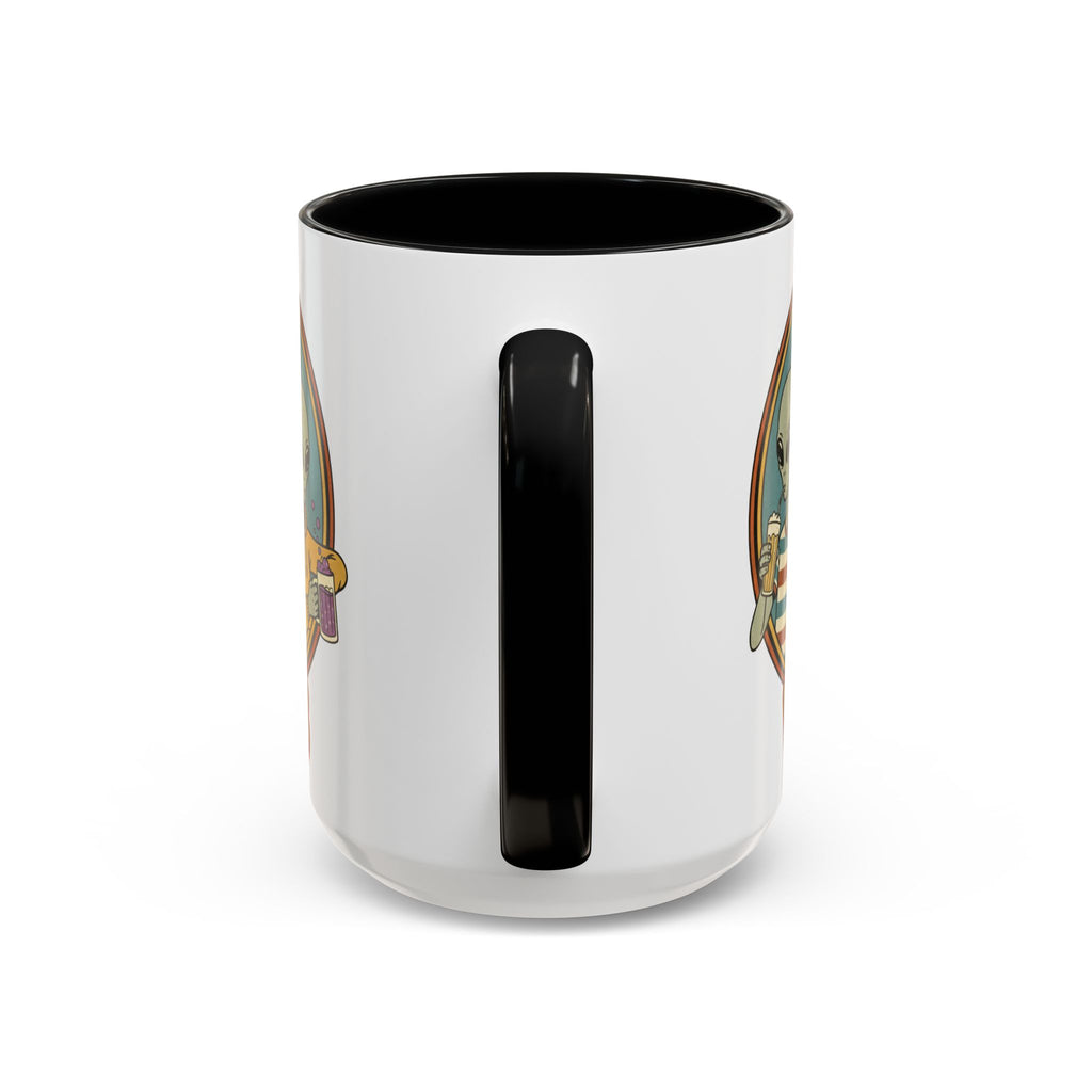 Retro Vibes Alien Accent Mug
