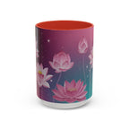 Lotus Blossom Accent Coffee Mug