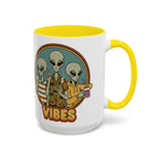 Retro Vibes Alien Accent Mug